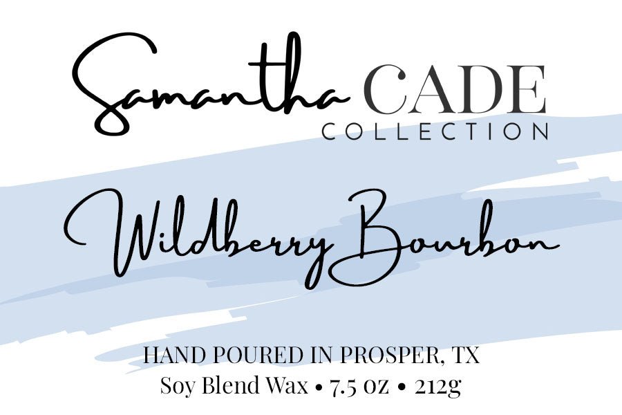 Wildberry Bourbon 7.5 oz Candle - Samantha Cade Collection