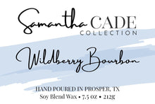 Load image into Gallery viewer, Wildberry Bourbon 7.5 oz Candle - Samantha Cade Collection
