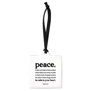 Ceramic Ornament- Peace (Unknown) - Samantha Cade Collection