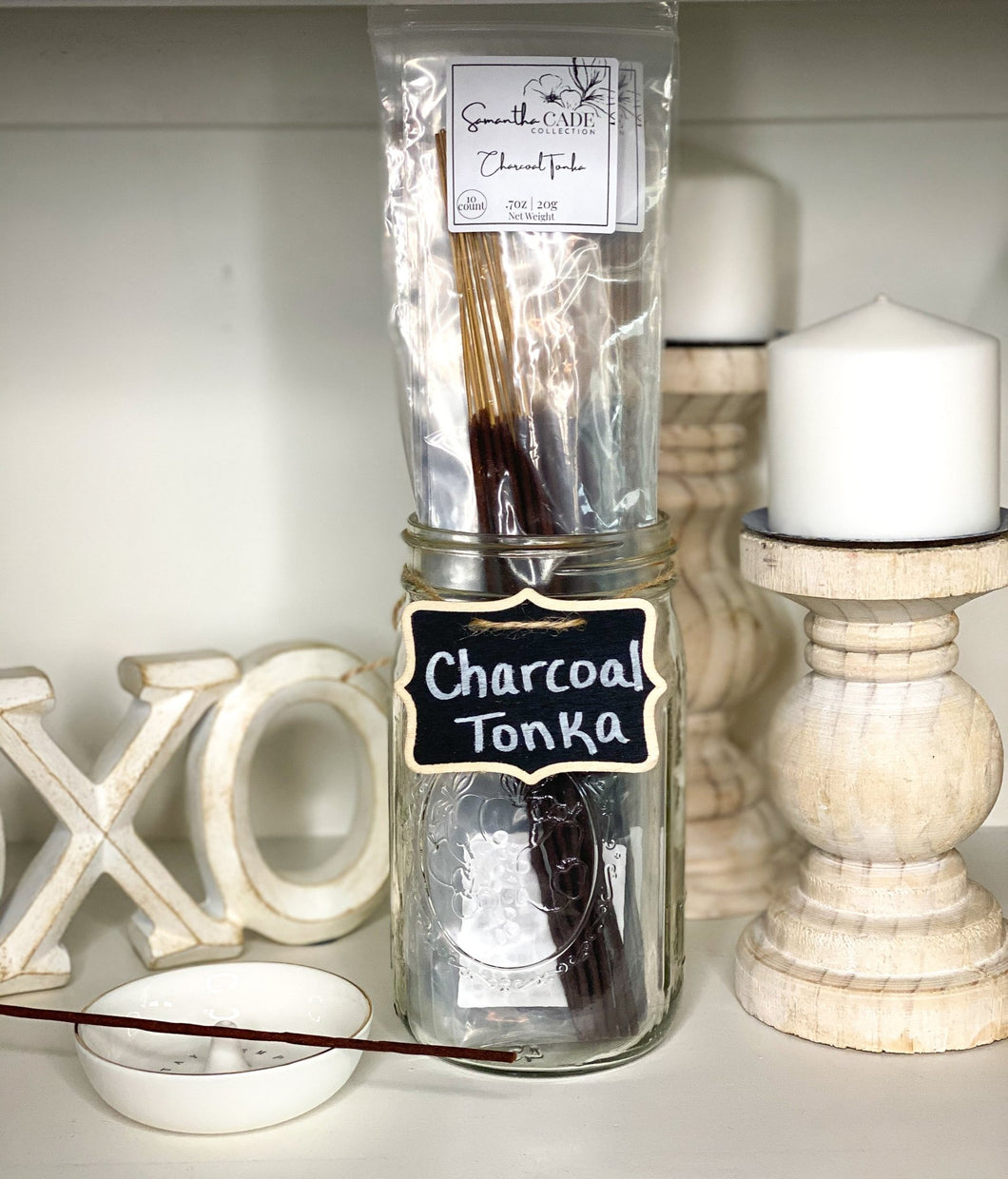 Charcoal Tonka Incense (10 count) - Samantha Cade Collection