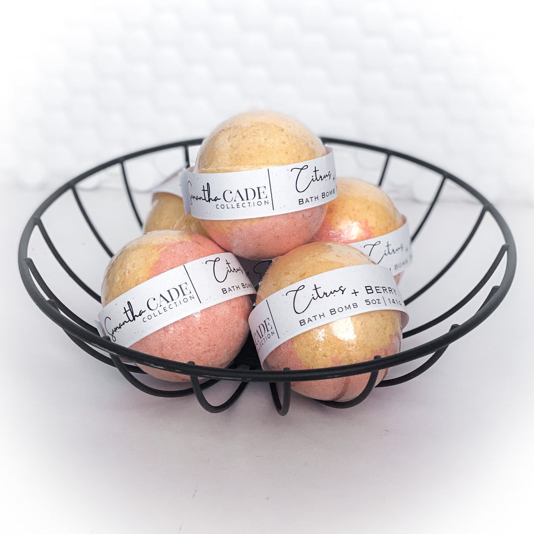 Citrus + Berry 5oz Bath Bomb - Samantha Cade Collection